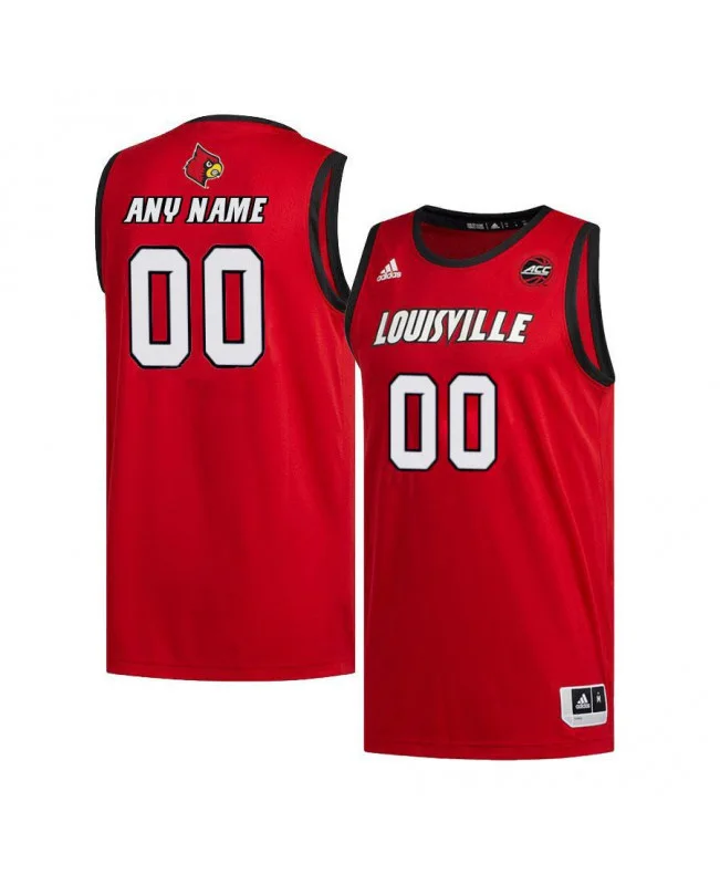 Men's Customized Louisville Cardinals Red Retro Jersey -