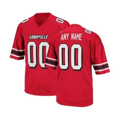 Men's Louisville Cardinals Customizable Football Jersey - -