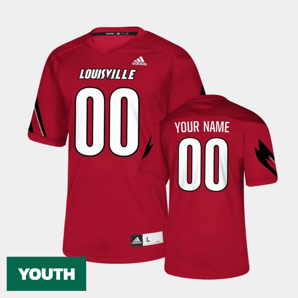 Youth's Louisville Cardinals Custom Red College Football Jersey -
