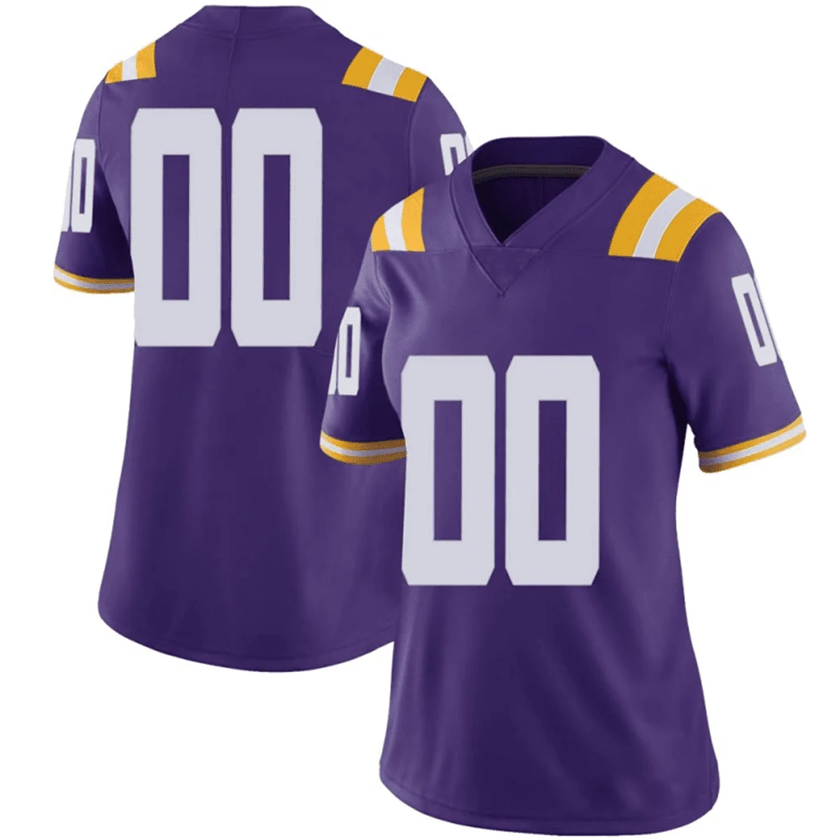 Woman's LSU Tigers Custom #00 Purple Jersey -