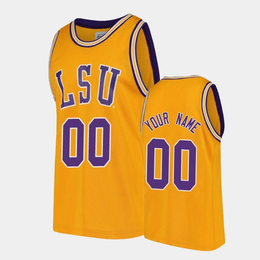 Youth's LSU Tigers Gold  Custom Jersey