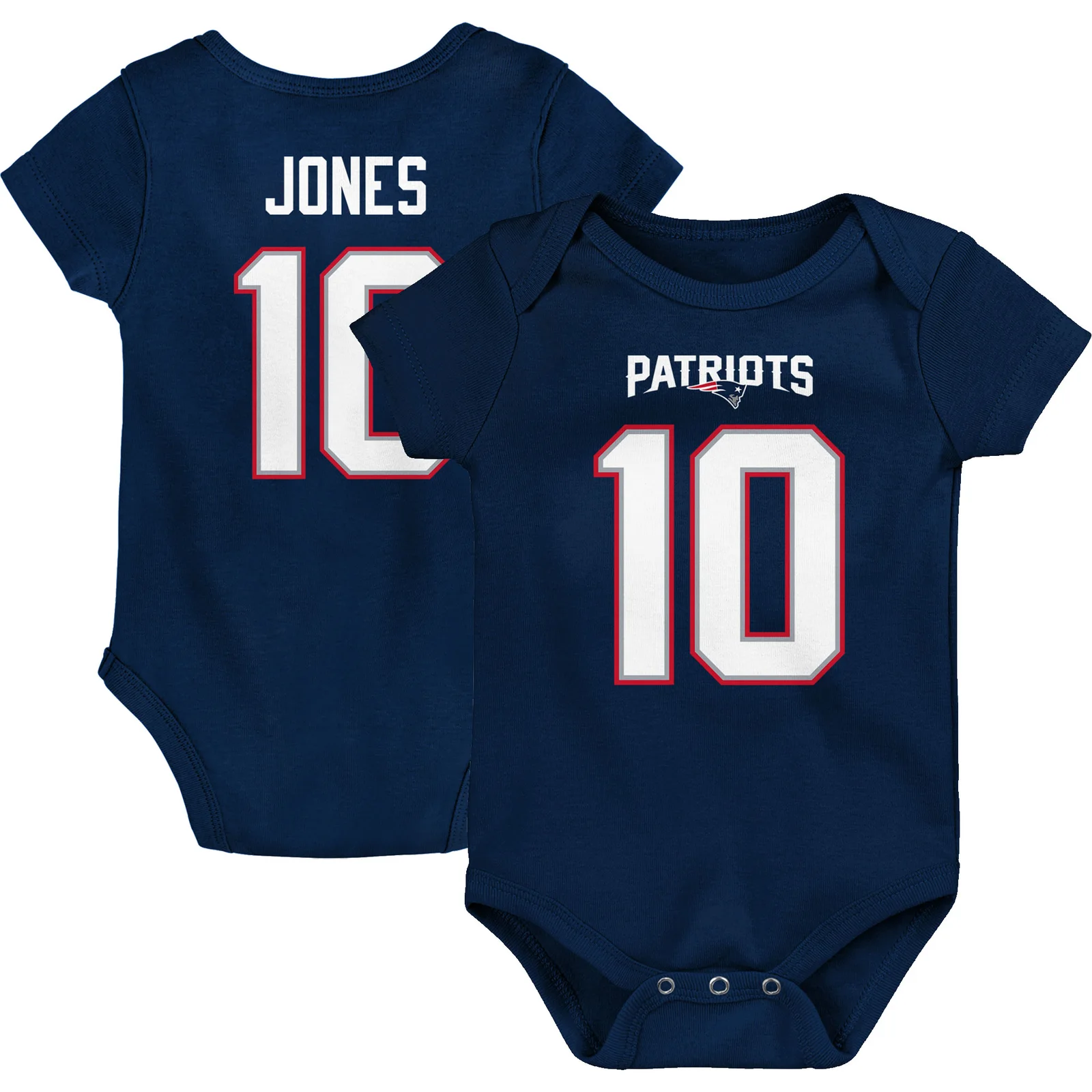 Men'sMac Jones New England Patriots Newborn &amp; Infant Team Player Bodysuit - Navy -