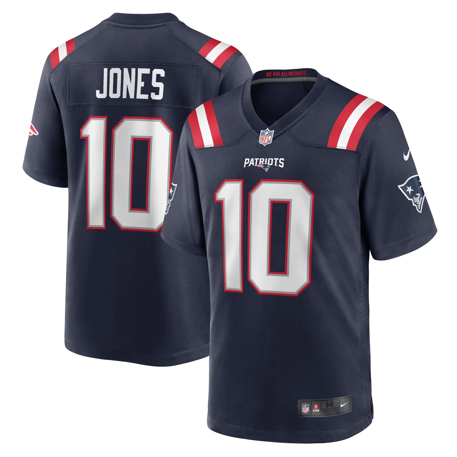 Men'sMac Jones New England Patriots Player Game Jersey - Navy -