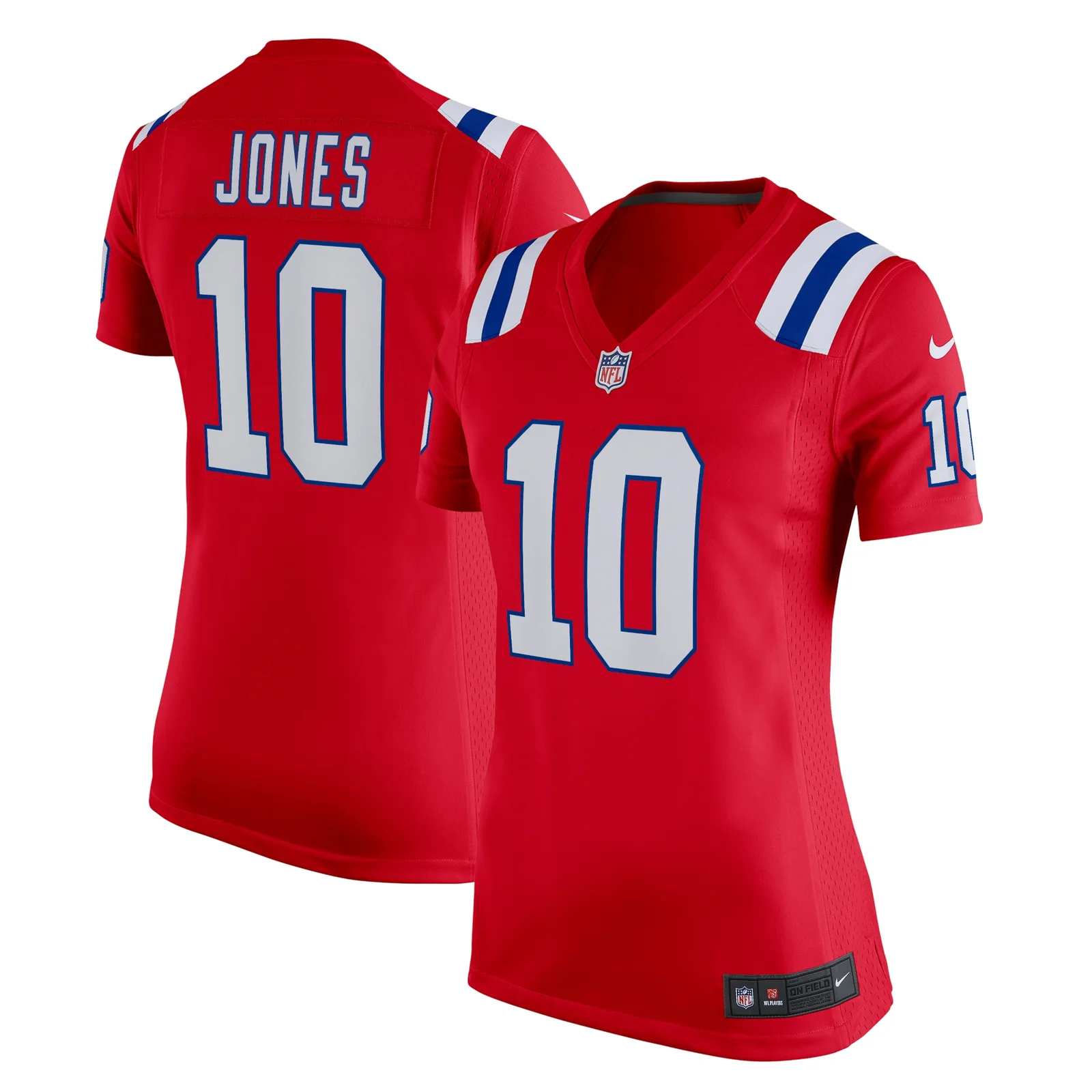 Mac Jones New England Patriots Woman's Game Jersey - Red -