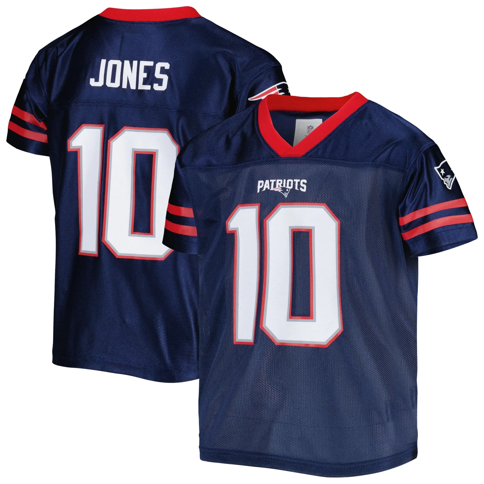 Youth Mac Jones Navy New England Patriots Player Jersey -