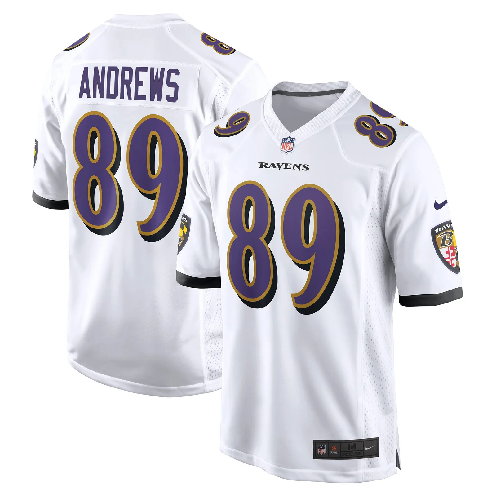 Men'sMark Andrews Baltimore Ravens Game Jersey - White -