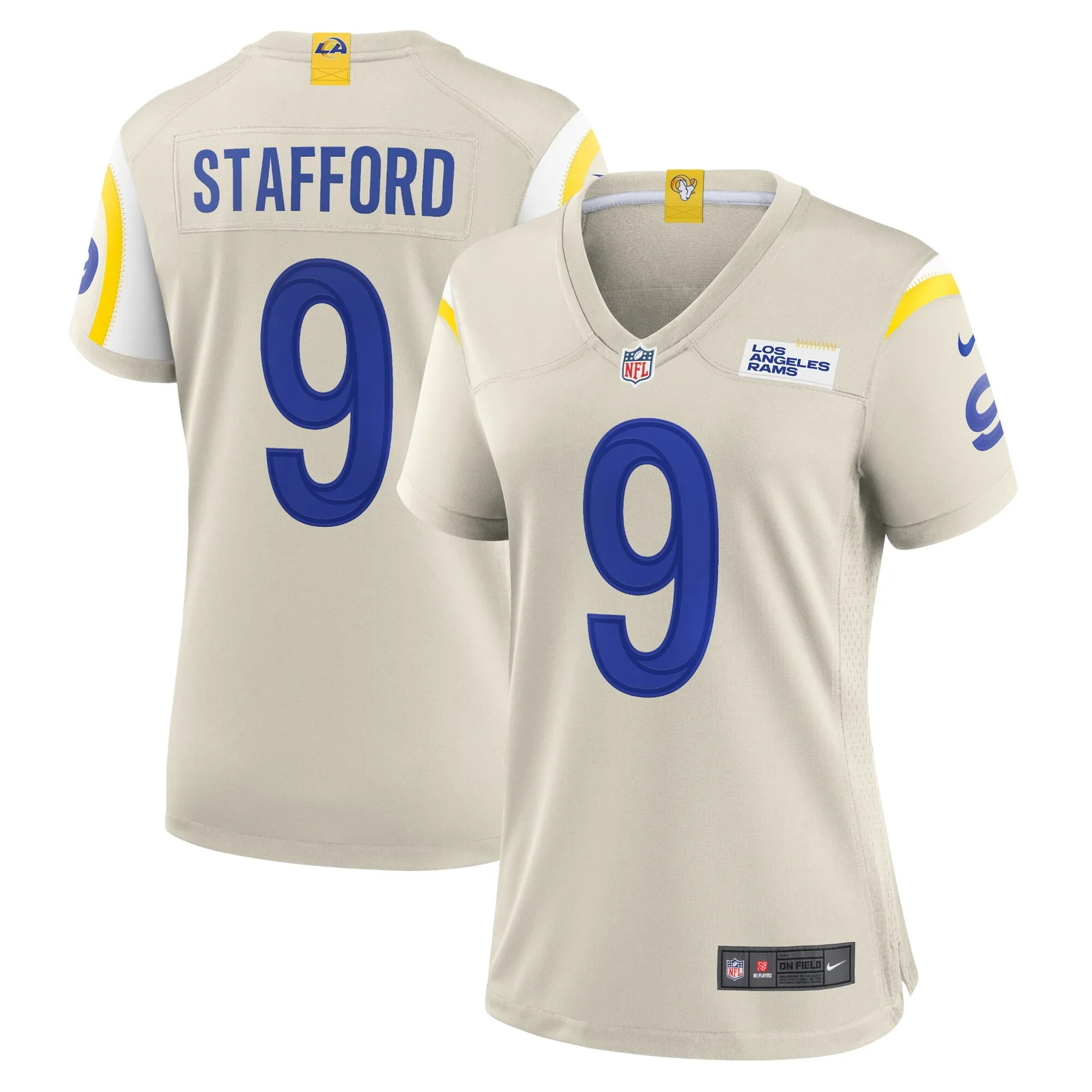 Matthew Stafford Los Angeles Rams Woman's Player Game Jersey - Bone -