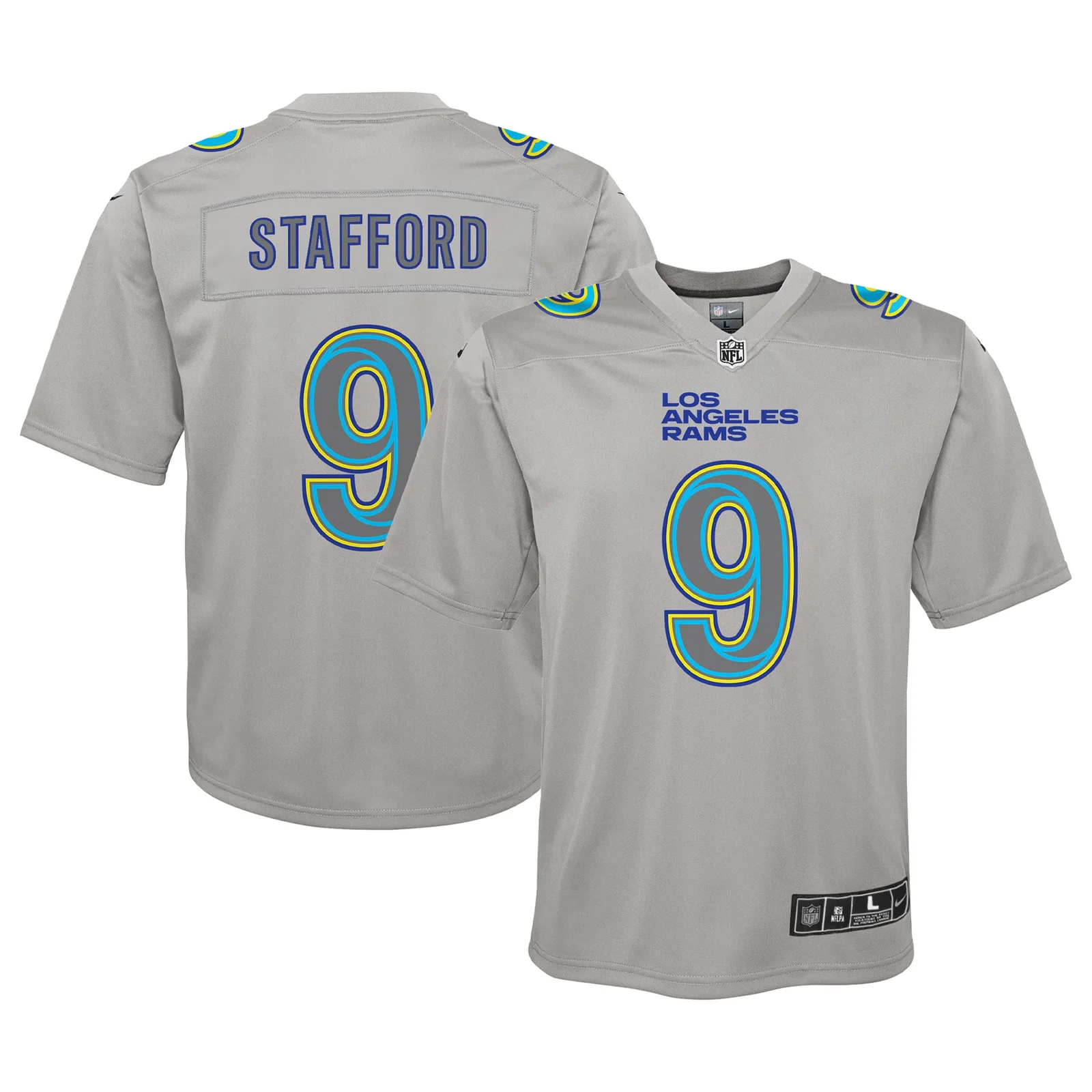 Matthew Stafford Los Angeles Rams Youth Atmosphere Game Jersey - Gray -