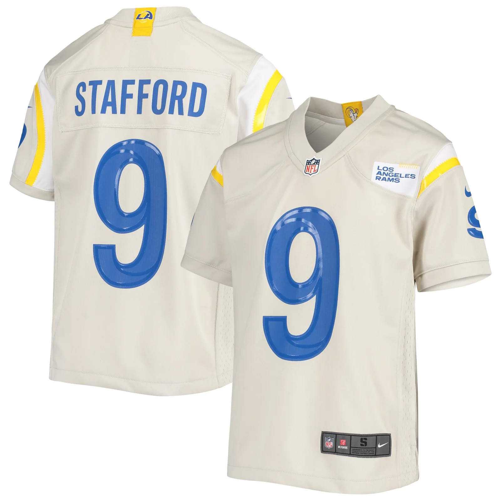 Matthew Stafford Los Angeles Rams Youth Game Jersey - Bone -