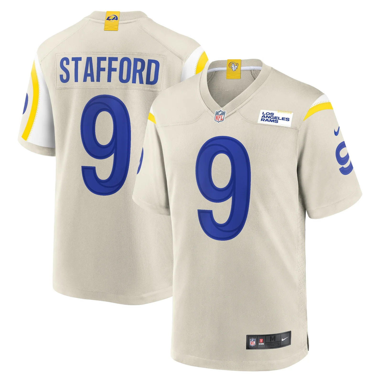 Men's Matthew Stafford Los Angeles Rams Player Game Jersey - Bone -