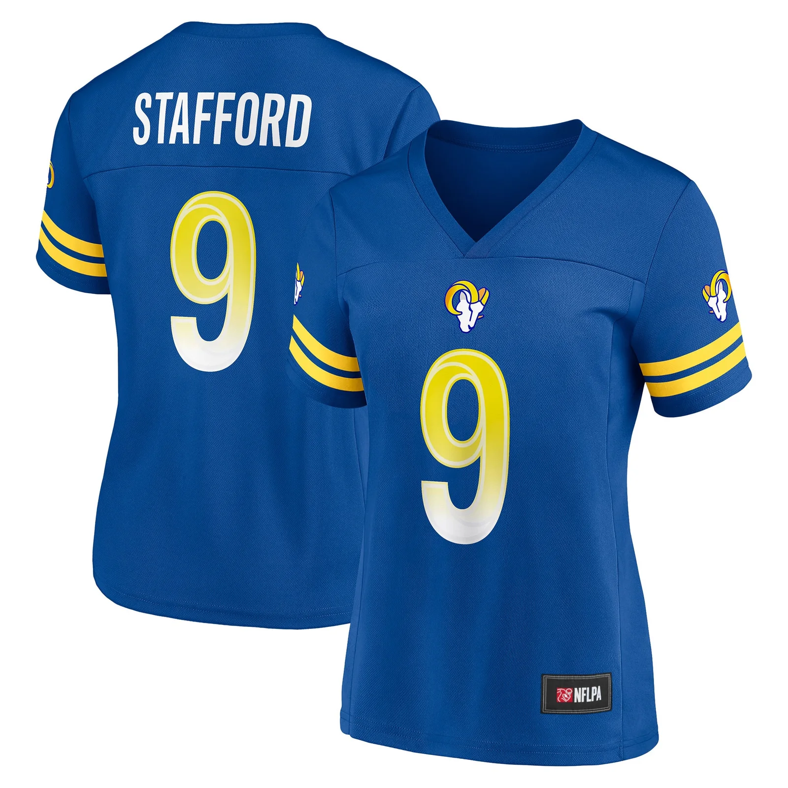 Woman's Matthew Stafford Royal Los Angeles Rams Game Time Player Jersey -