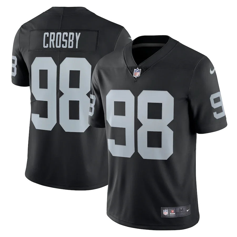 Maxx Crosby Jersey, Black Men's, Limited Jersey -