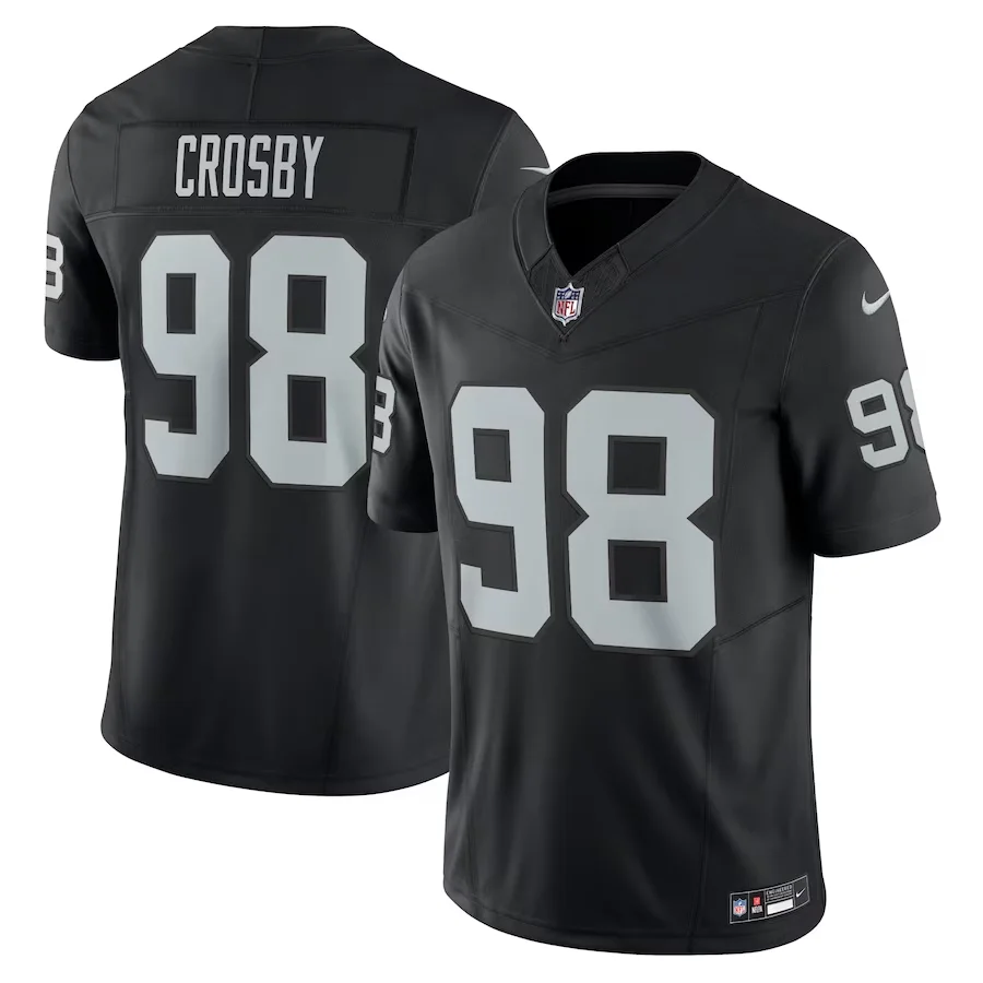 Maxx Crosby Jersey, Black Men's, Vapor F.U.S.E. Limited Jersey -