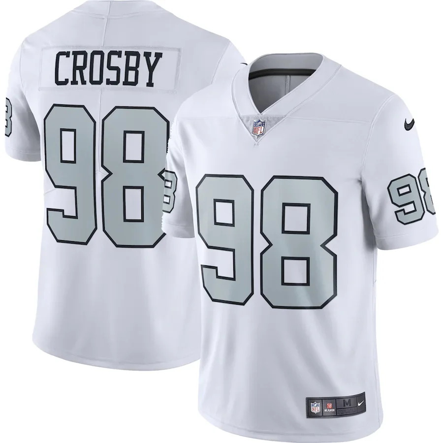 Maxx Crosby Jersey, White Men's, Alternate Vapor Limited Jersey -