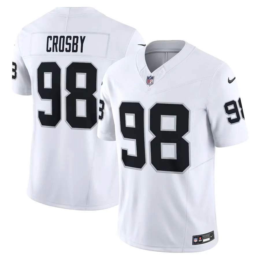 Maxx Crosby Jersey, White Men's, Vapor F.U.S.E. Limited Jersey -