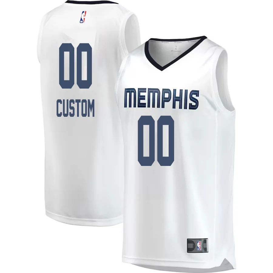 Custom Memphis Grizzlies Branded Fast Break  Player Jersey - Association Edition - White