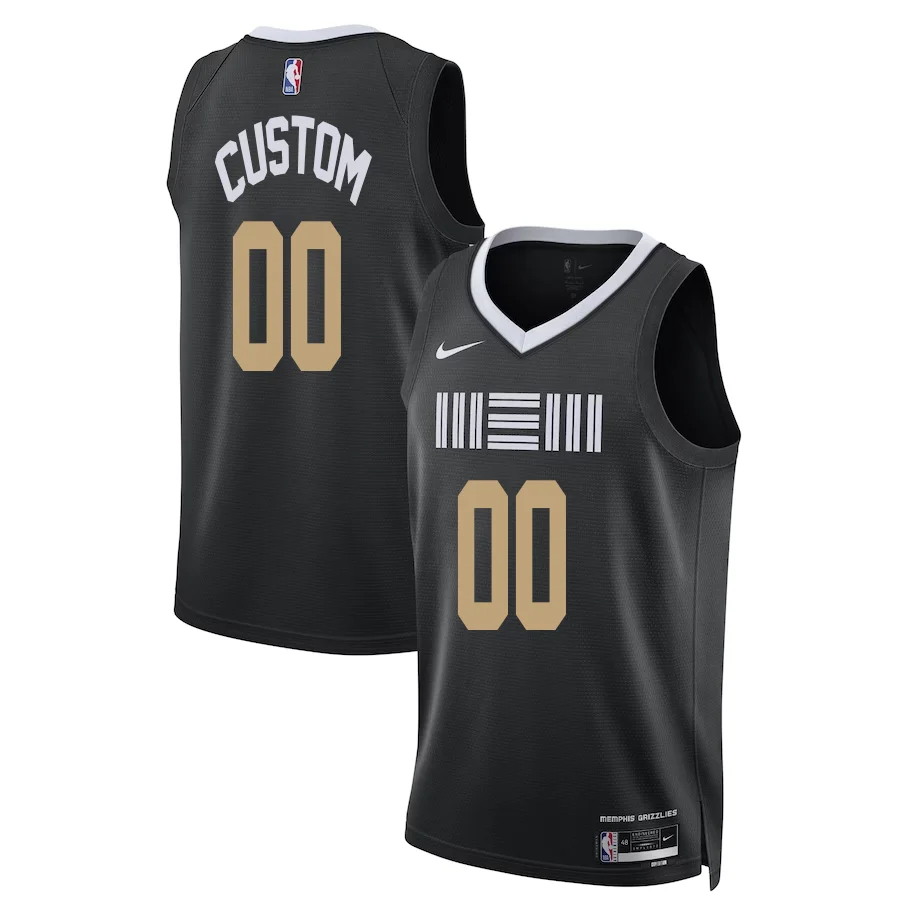 Custom Memphis Grizzlies Nike Unisex 2023-24 Swingman Jersey - Black - City Edition -