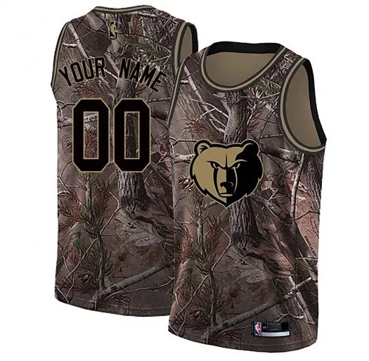 Men's Custom Memphis Grizzlies Swingman Camo Realtree Collection Jersey -