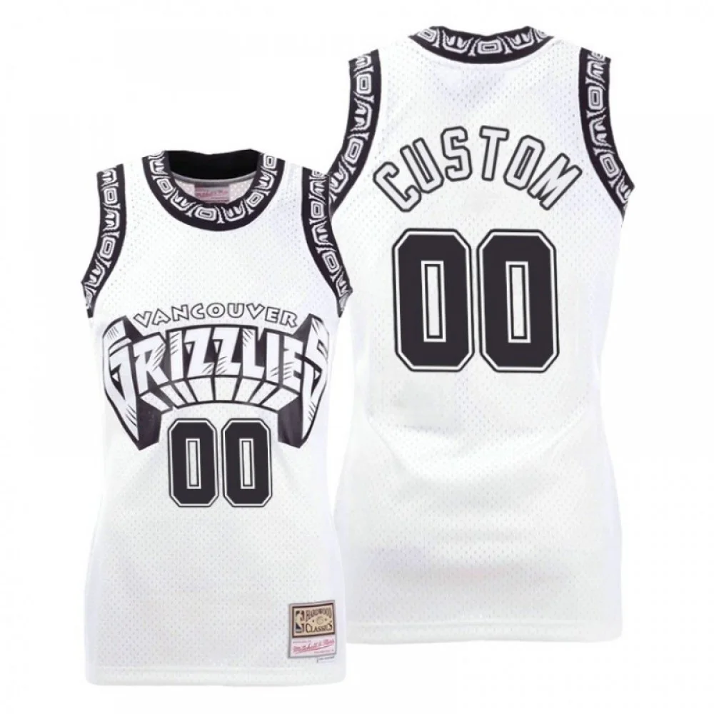 Men's MEMPHIS GRIZZLIES CUSTOM CONCORD COLLECTION WHITE HERITAGE CLASSIC JERSEY -