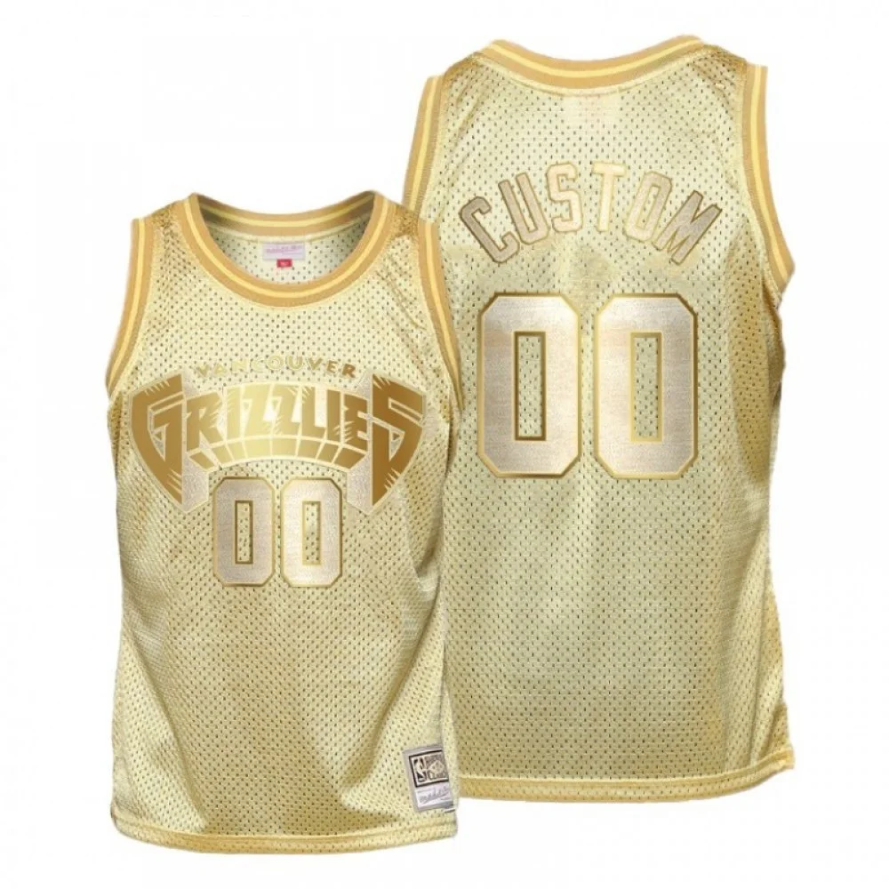 Men's MEMPHIS GRIZZLIES CUSTOM MIDAS SM GOLDEN HWC LIMITED JERSEY -