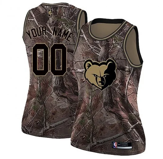 Woman's Custom Memphis Grizzlies Swingman Camo Realtree Collection Jersey -