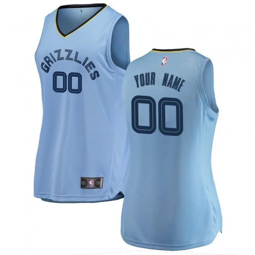 Woman's Custom Memphis Grizzlies Swingman Light Blue 2018/19 Jersey - Statement Edition -