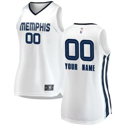 Woman's Custom Memphis Grizzlies Swingman White 2018/19 Jersey - Association Edition -