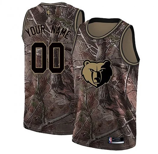 Youth's Custom Memphis Grizzlies Swingman Camo Realtree Collection Jersey -