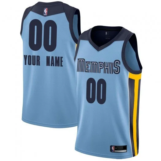 Youth's Custom Memphis Grizzlies Swingman Light Blue Jersey - Statet Edition -