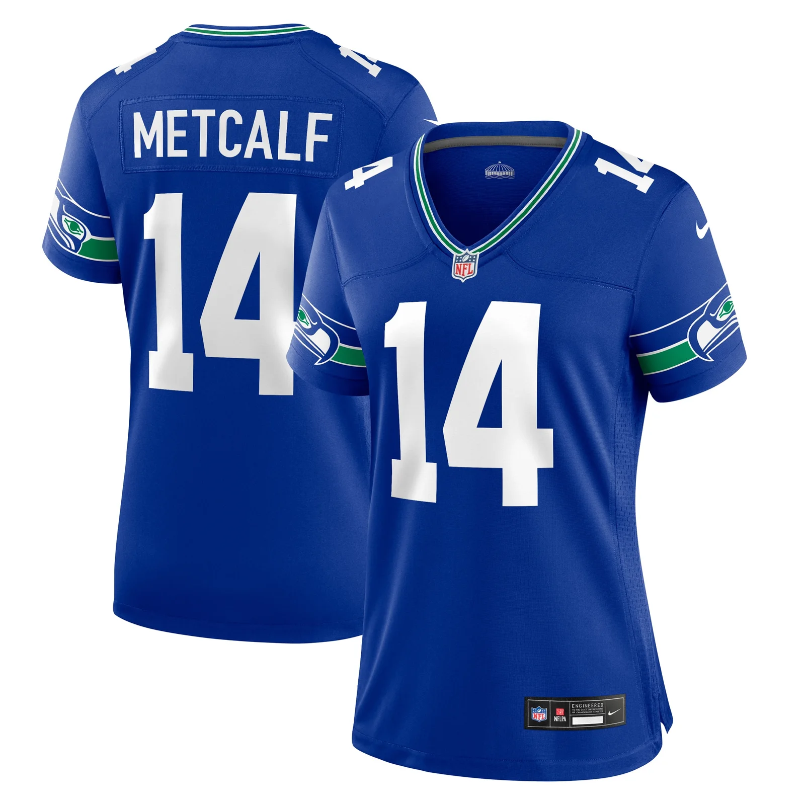 DK Metcalf Seattle Seahawks Woman's Throwback Player Game Jersey - Royal -