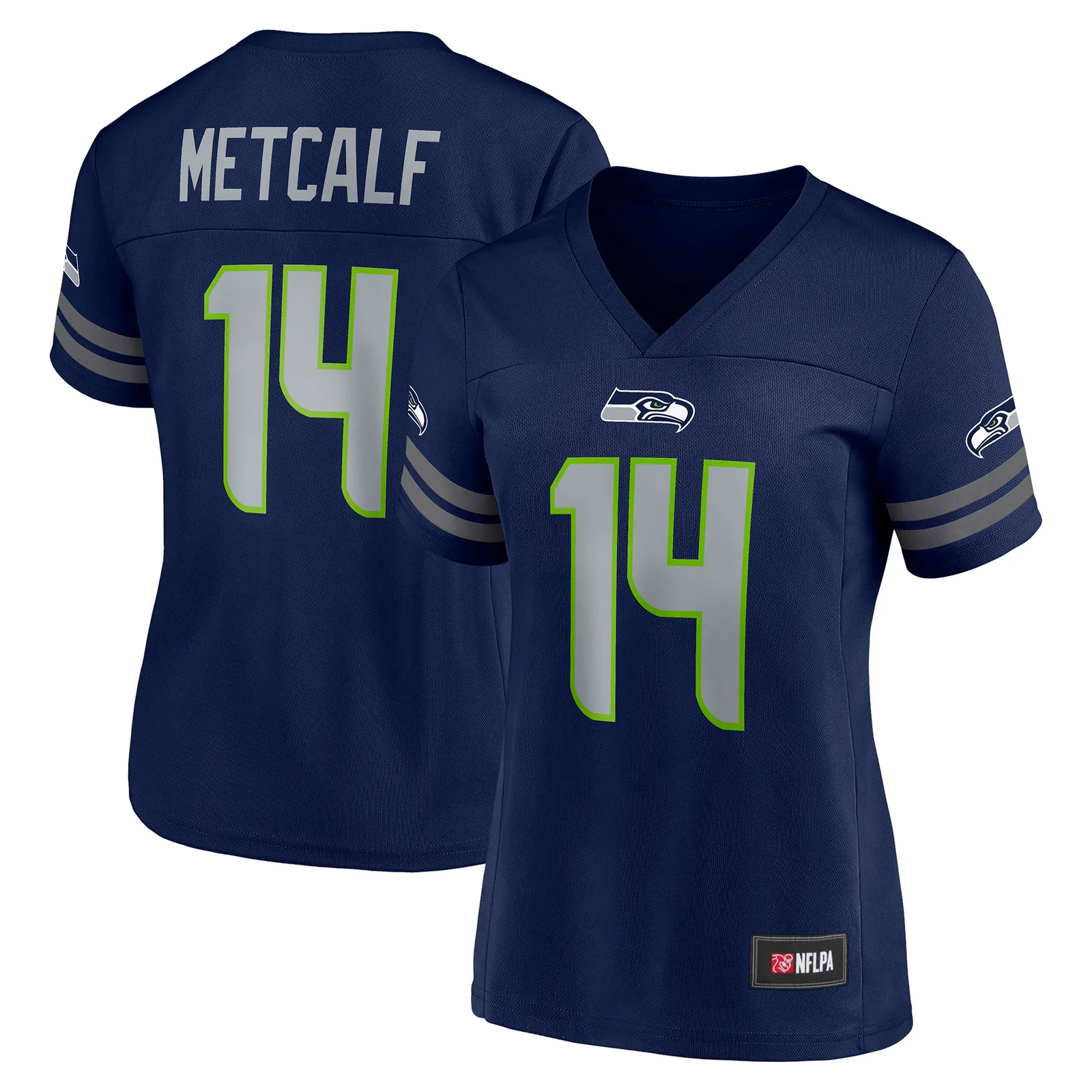 Woman's DK Metcalf College Navy Seattle Seahawks Game Time Player Jersey -