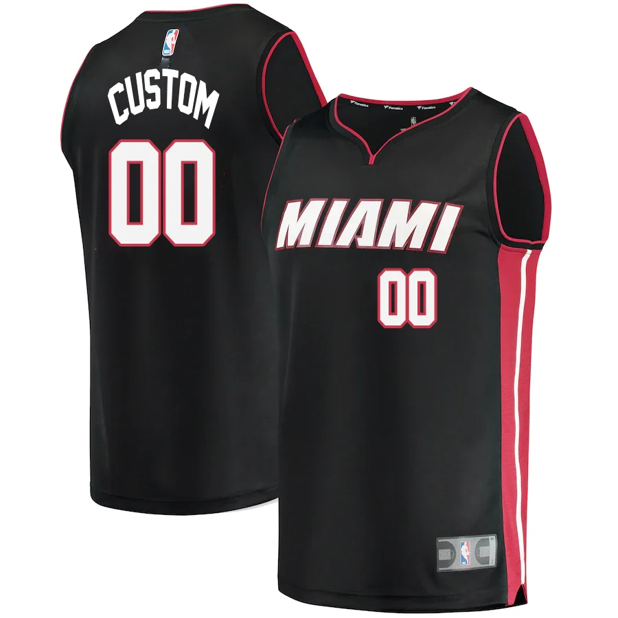 Custom Miami Heat Branded Fast Break Player Jersey - Icon Edition - Black -