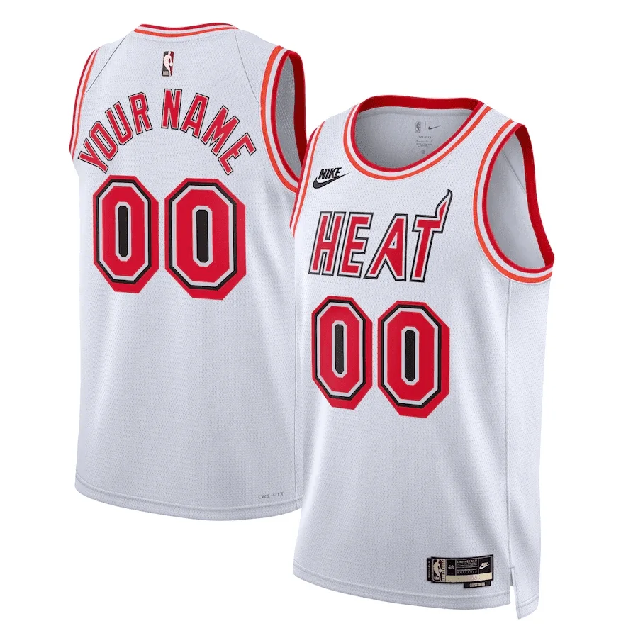 Woman's Custom Miami Heat 2022/23 Classic Edition Swingman Jersey - White/Black -
