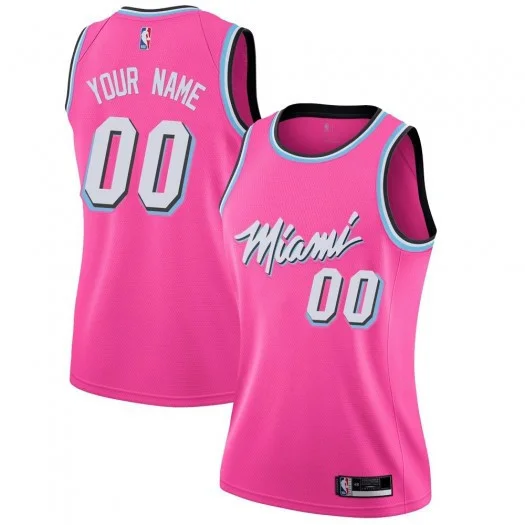 Woman's Custom Miami Heat Swingman Pink 2018/19 Jersey - Earned Edition -