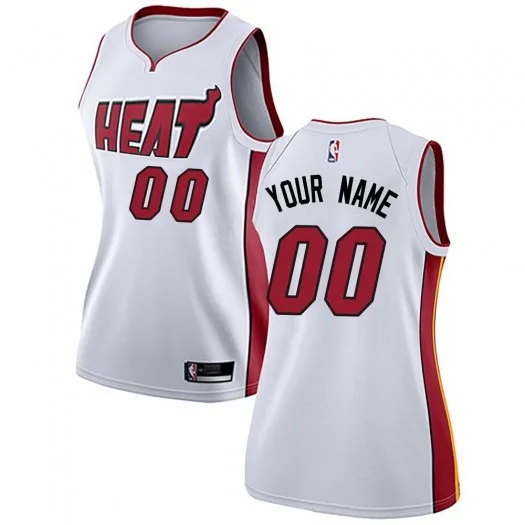 Woman's Custom Miami Heat Swingman White Jersey - Association Edition -
