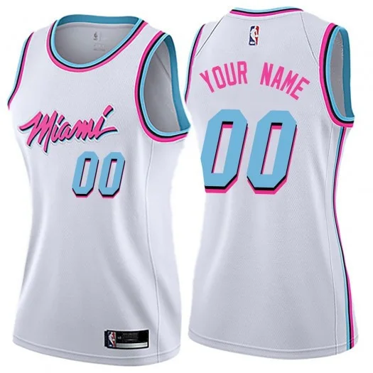 Woman's Custom Miami Heat Swingman White Jersey - City Edition -
