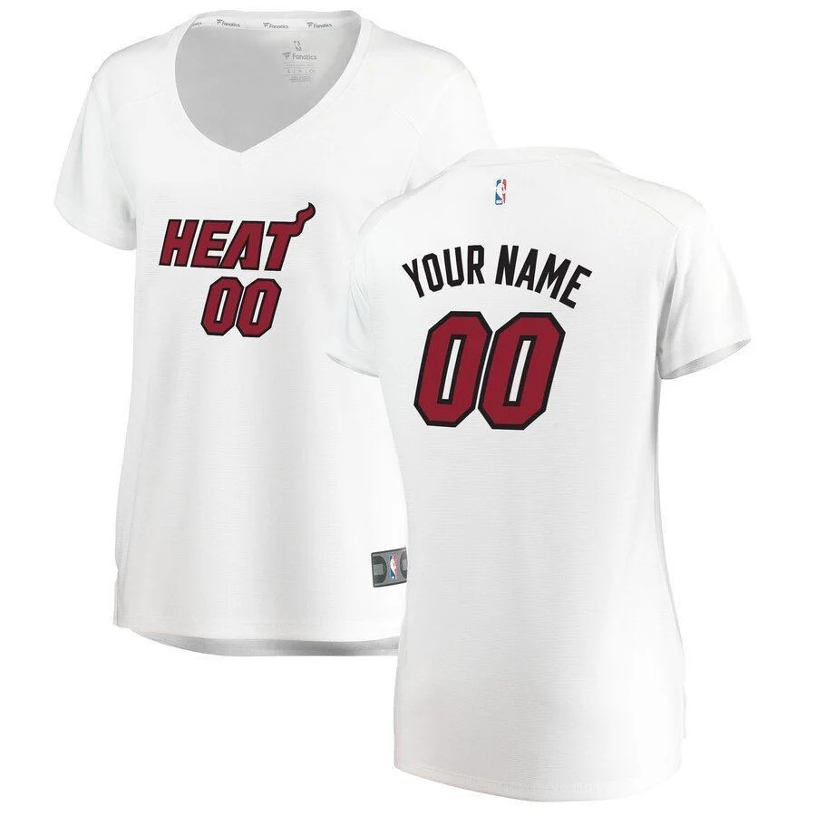 Woman's Miami Heat Fast Break Custom  Jersey White â€“ Association Edition