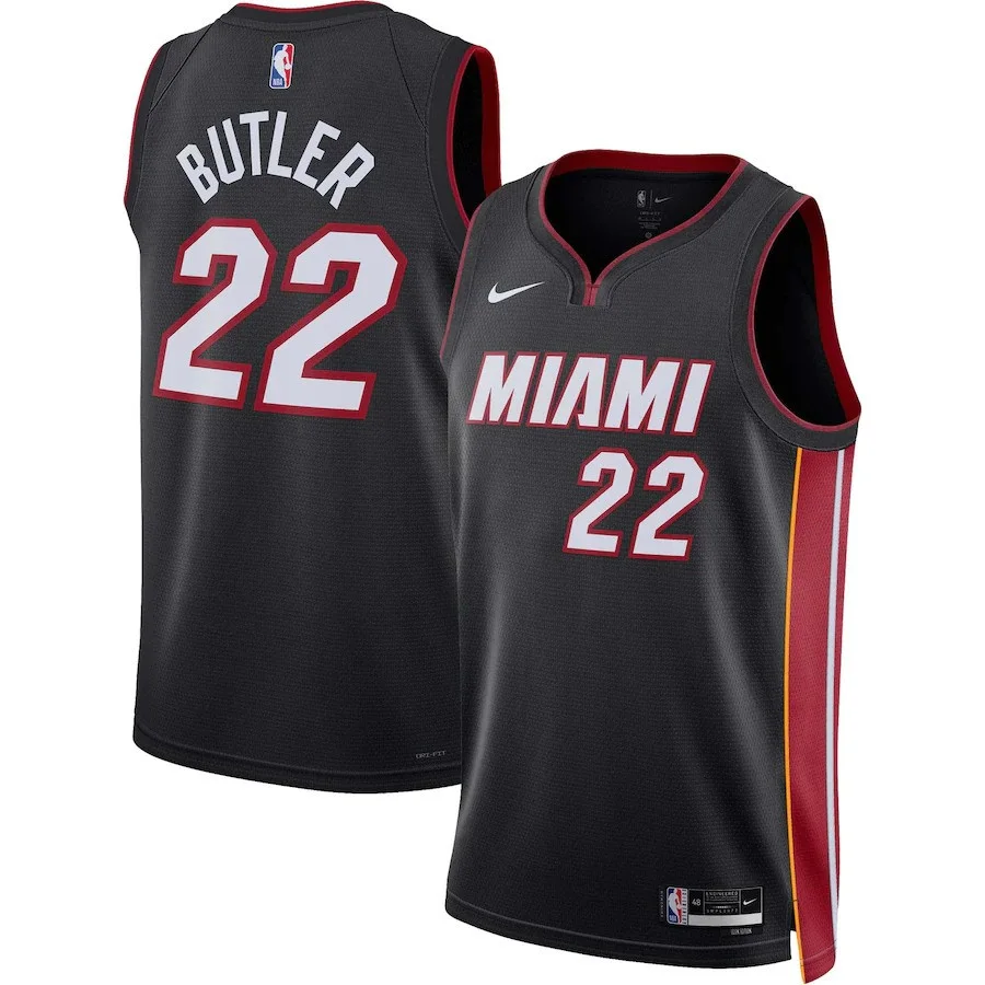 Youth's Jimmy Butler Miami Heat 2022/23 Swingman Jersey - Icon Edition - Black -