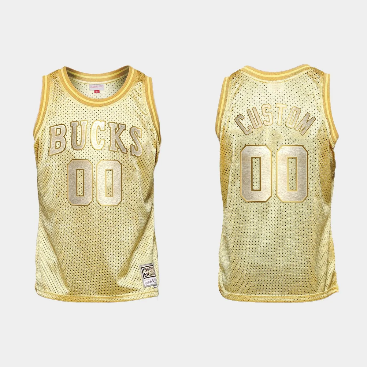 Youth's Milwaukee Bucks #00 Custom Golden Midas SM HWC Limited Jersey -