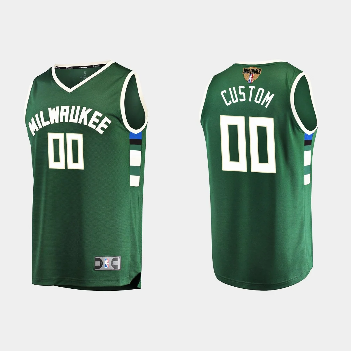 Youth's Milwaukee Bucks 2021 NBA Finals #00 Custom Green Swingman Jersey