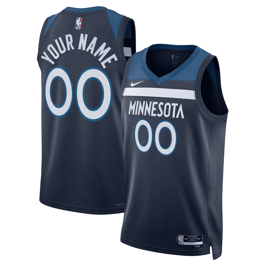 Youth's Custom Minnesota Timberwolves Icon Swingman Jersey 2022-23 -