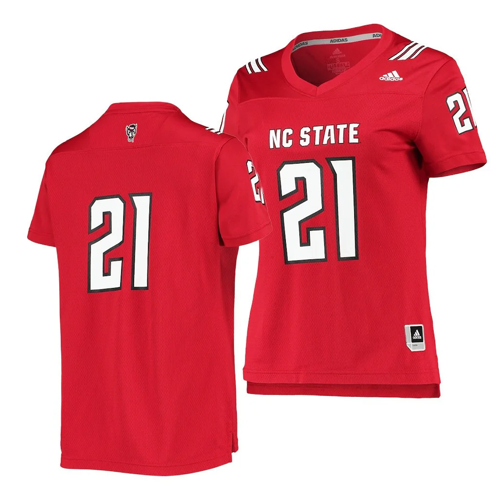 Woman's NC State Wolfpack Custom 21 Red College Football  Jersey