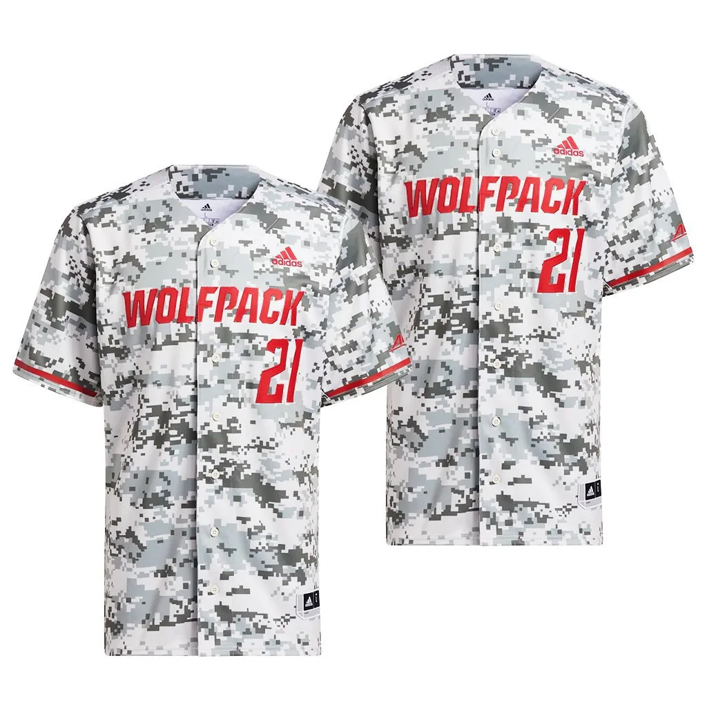 Youth's NC State Wolfpack Camo  Custom Jersey College Baseball