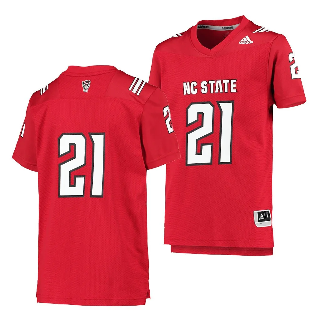 Youth's NC State Wolfpack Custom 21 Red College Football  Jersey