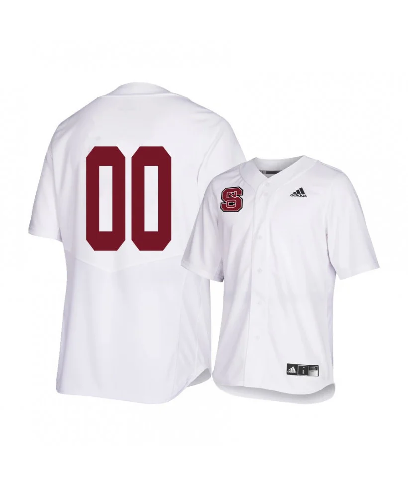 Youth's NC State Wolfpack White Custom Baseball Jersey -