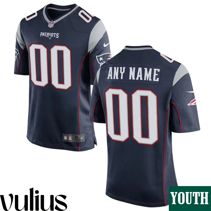 Customizable Patriots Jersey, Navy Youth's Jersey, Home Game Jersey -