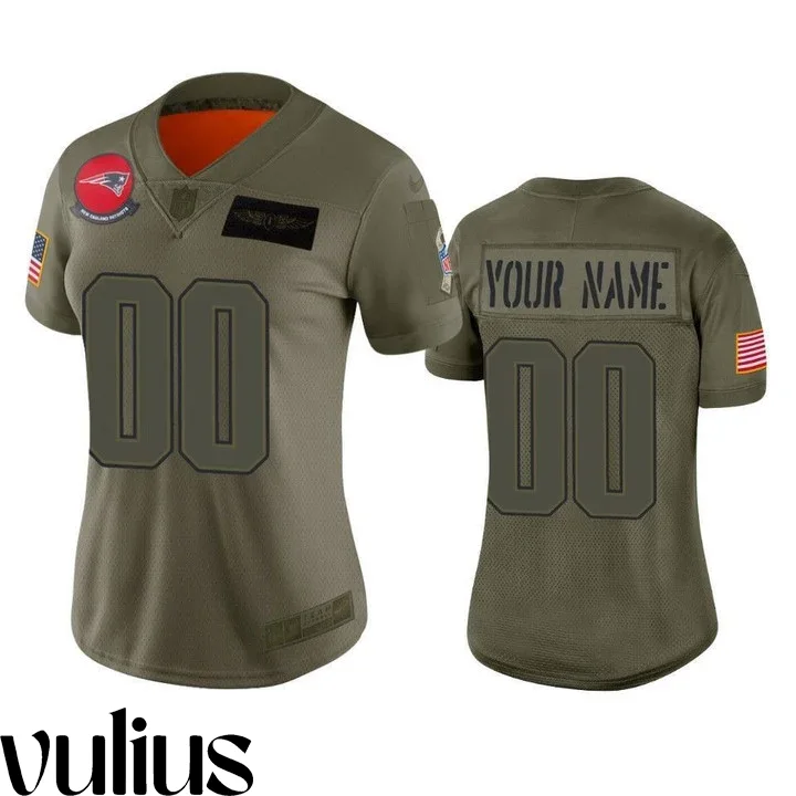Customizable Patriots Jersey, Olive Woman's Jersey, 2019 Salute to Service Limited Jersey -