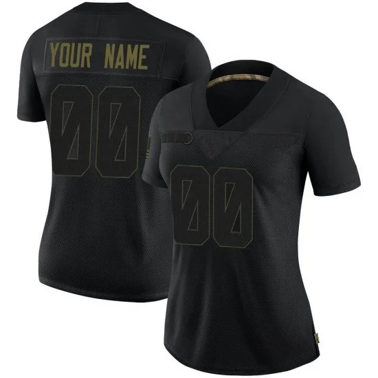 Saints Custom Jersey for Woman Custom New Orleans Saints Limited Black 2020 Salute To Service Jersey -