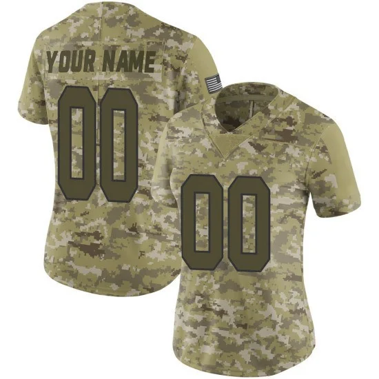 Saints Custom Jersey for Woman Custom New Orleans Saints Limited Camo 2018 Salute to Service Jersey -