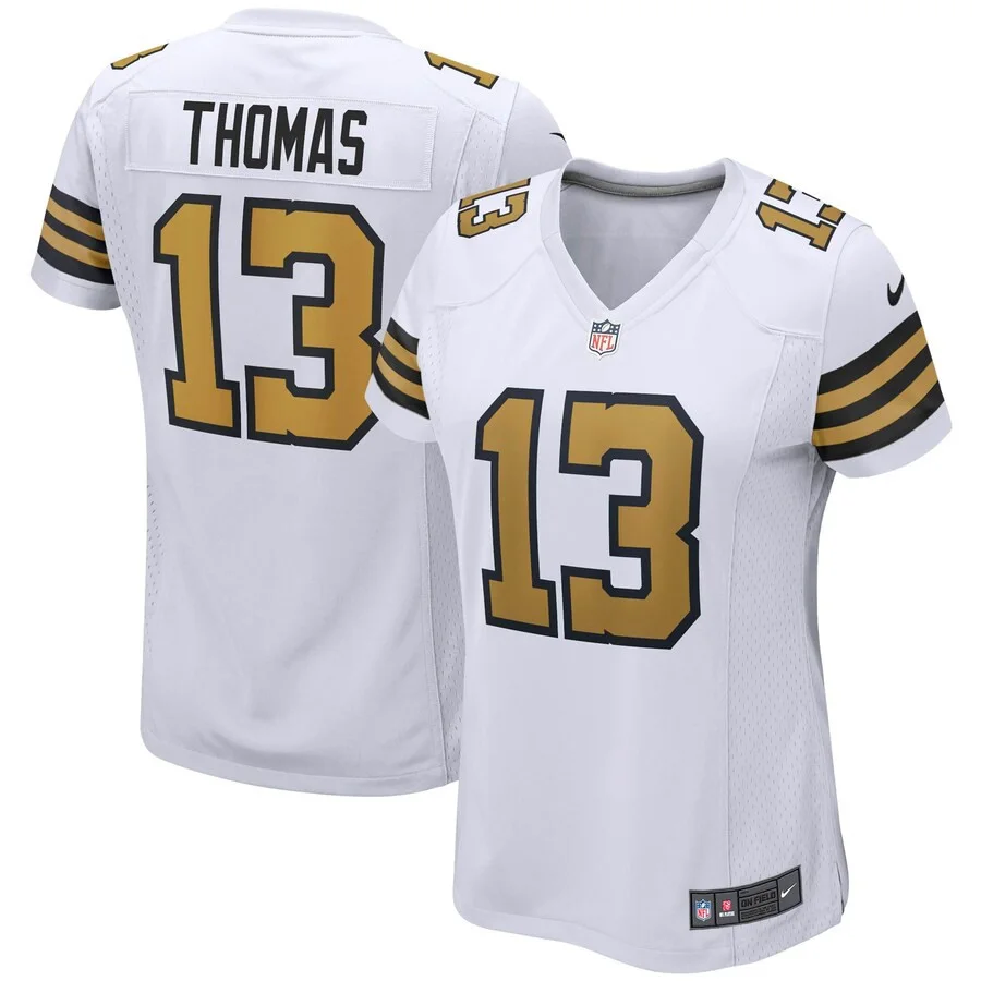 Saints Custom Jersey for Woman New Orleans Saints Custom Alternate Game Jersey - White -